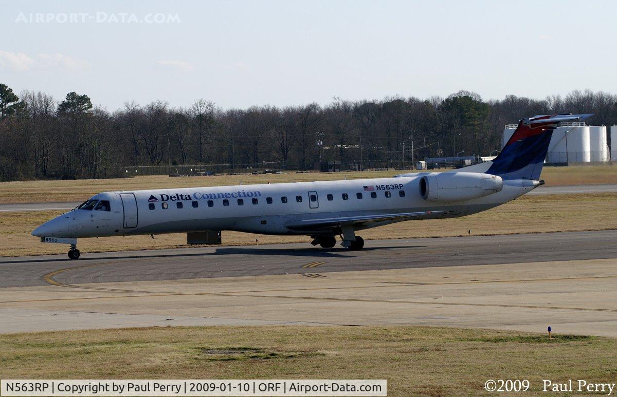 N563RP, 2002 Embraer EMB-145LR C/N 145509, Taxiing out to the runway, busy day here