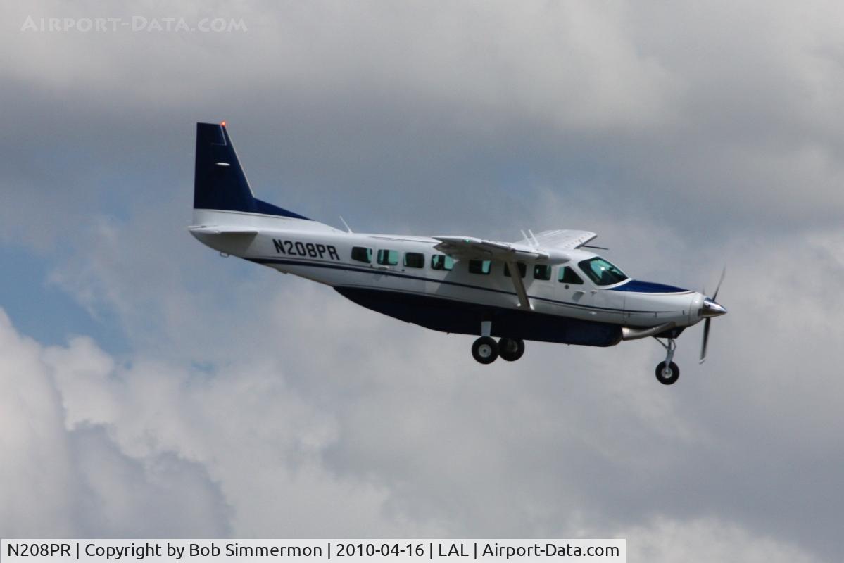 N208PR, Cessna 208B C/N 208B2173, Arriving at Lakeland, Florida during Sun N Fun 2010.