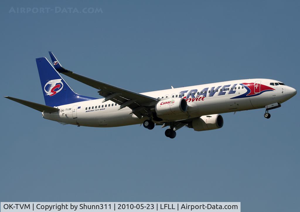 OK-TVM, 2010 Boeing 737-8FN C/N 37077, Landing rwy 36R