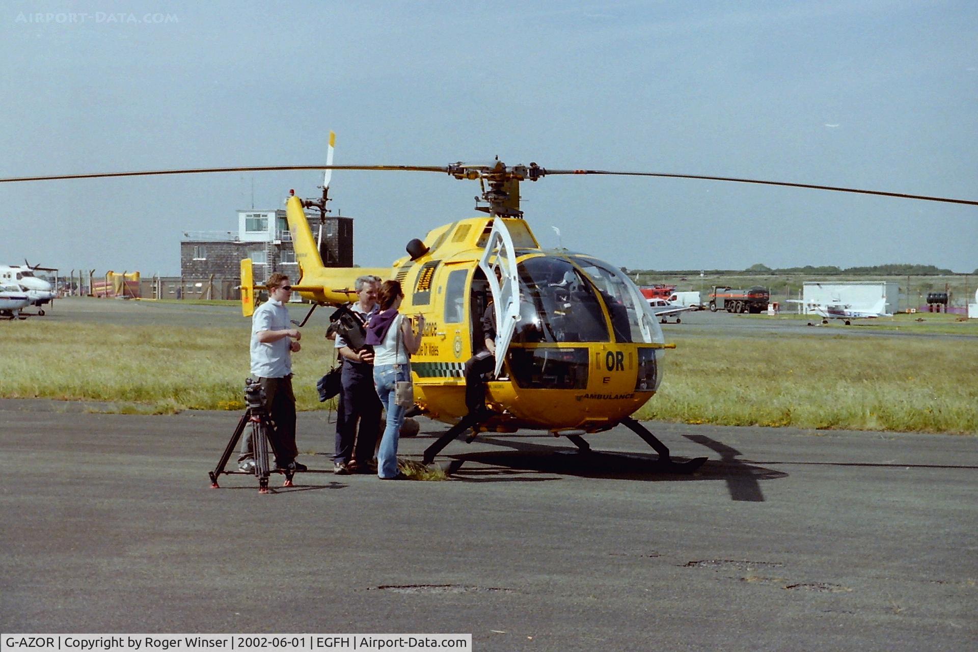 G-AZOR, 1971 MBB Bo-105DB C/N S.20, Swansea Airport based air ambulance helicopter at the helimeet to raise money for the Wales Air Ambulance. Re-registerted G-WAAN on 14/11/2003 