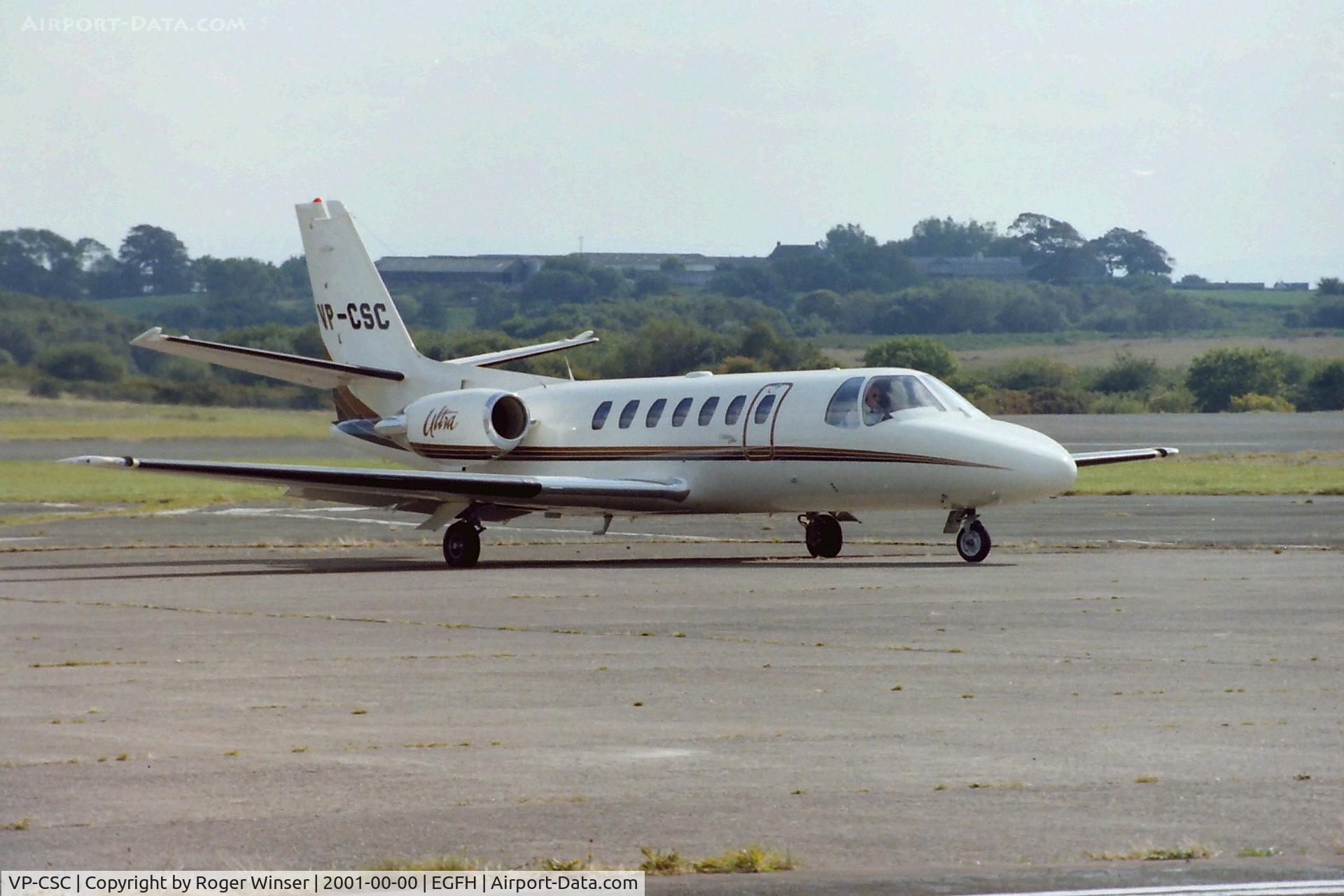 VP-CSC, 1997 Cessna 560 Citation Ultra C/N 560-0439, Visiting Citation Ultra. Summer 2001