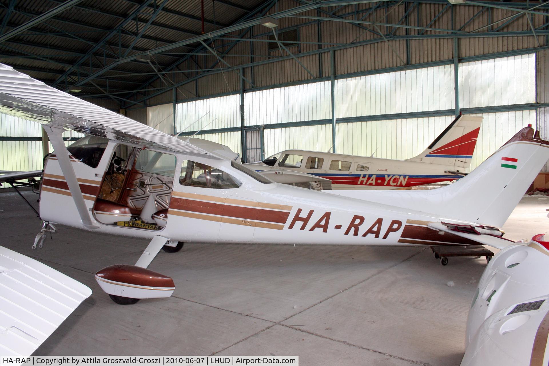 HA-RAP, 1977 Cessna 182Q Skylane C/N 18266158, Szeged Airport, Hungary - Hangar.