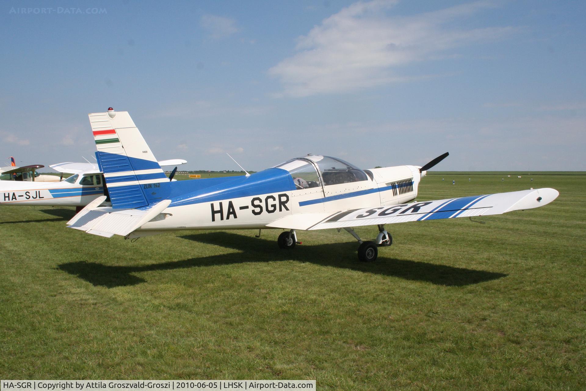 HA-SGR, 1988 Zlin Z-142 C/N 0459, Siófok-Kiliti Airport, Hungary.