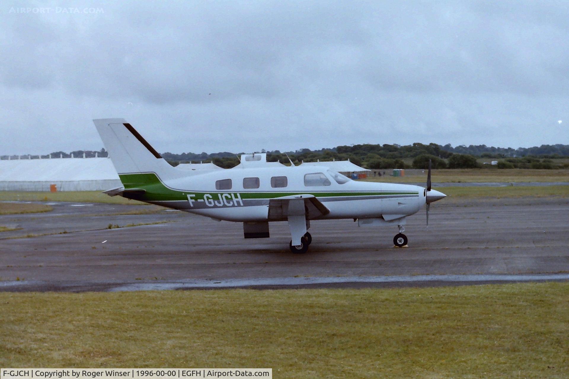 F-GJCH, 1985 Piper PA-46-310P Malibu C/N 46-8508082, Piper Malibu at Swansea Airport. Summer 1996