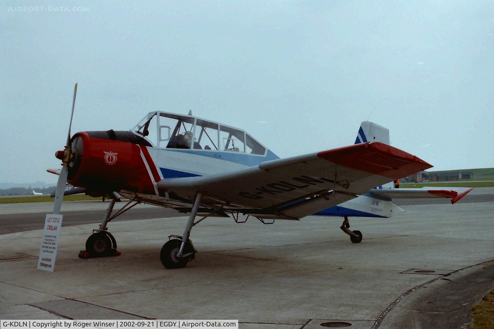G-KDLN, 1984 Let Z-37A-2 Cmelak C/N 19-05, Two seat training/agricultural aircraft known as Cmelak (Bumble Bee) at RNAS Yeovilton Air Day 2002