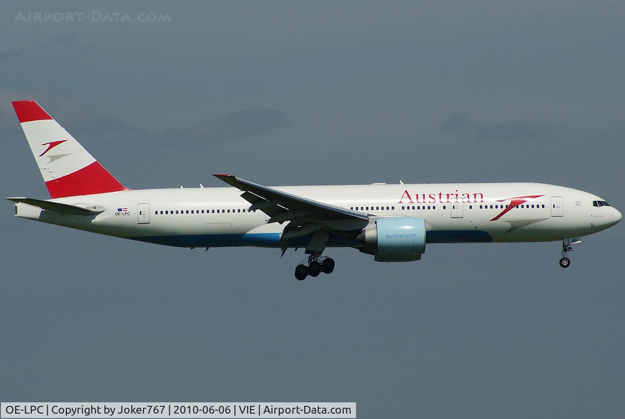 OE-LPC, 2002 Boeing 777-2Z9/ER C/N 29313, Austrian Airlines Boeing 777-2Z9(ER)