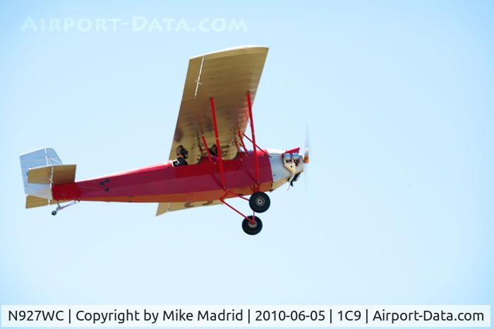 N927WC, Pietenpol Air Camper C/N 001 (N927WC), Over Frazier Lake Airpark at Pietenpol Gathering 2010