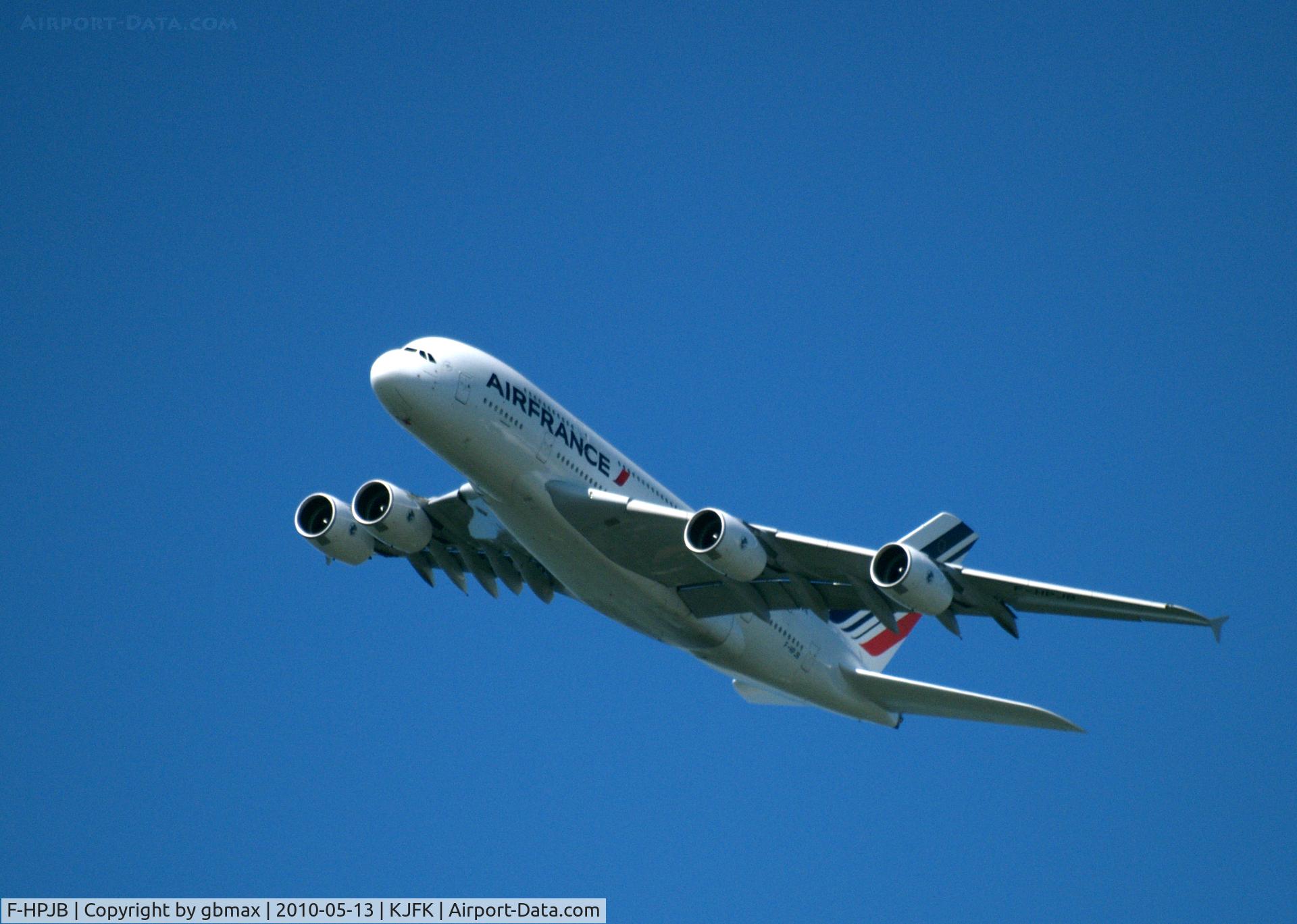 F-HPJB, 2009 Airbus A380-861 C/N 040, AirFrance A-380 coming to a landing at JFK, NYC airport.