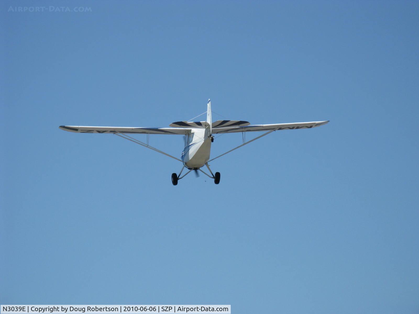 N3039E, 1946 Aeronca 7AC Champion C/N 7AC-6625, 1946 Aeronca 7AC CHAMPION, Continental O-200 100 Hp upgrade, on final for 22 grass strip