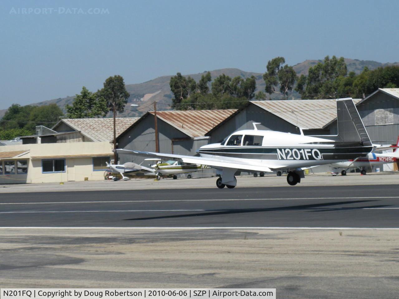 N201FQ, 1977 Mooney M20J 201 C/N 24-0194, 1977 Mooney M20J 201, Lycoming IO-360-A1B6D 200 Hp, landing Rwy 22
