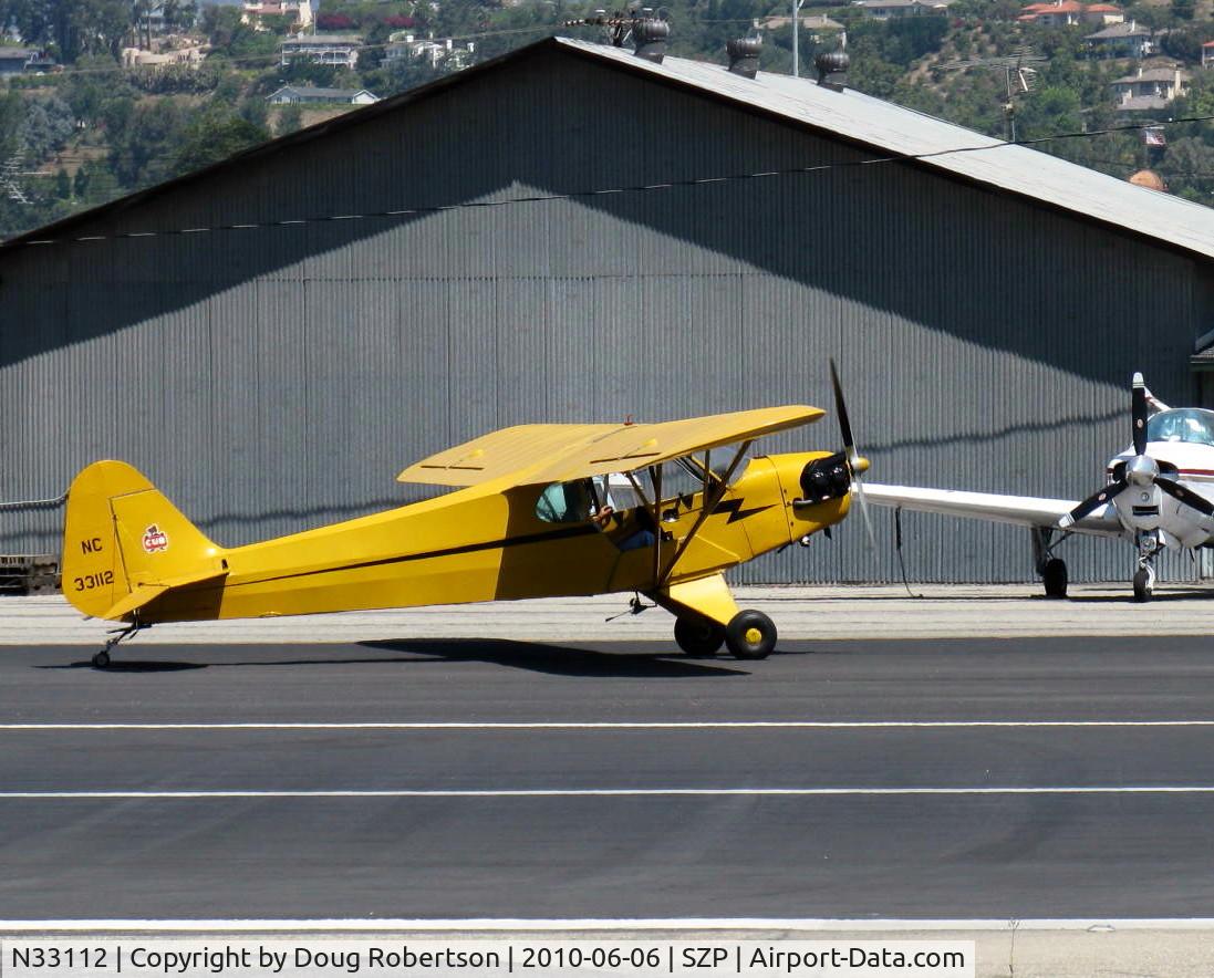 N33112, 1940 Piper J3C-65 Cub Cub C/N 5830, 1940 Piper J3C-65 CUB, Continental C90 90 Hp upgrade, taxi back