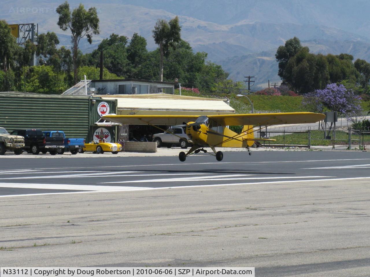 N33112, 1940 Piper J3C-65 Cub Cub C/N 5830, 1940 Piper J3C-65 CUB, Continental C90 90 Hp upgrade, STOL landing demo Rwy 22