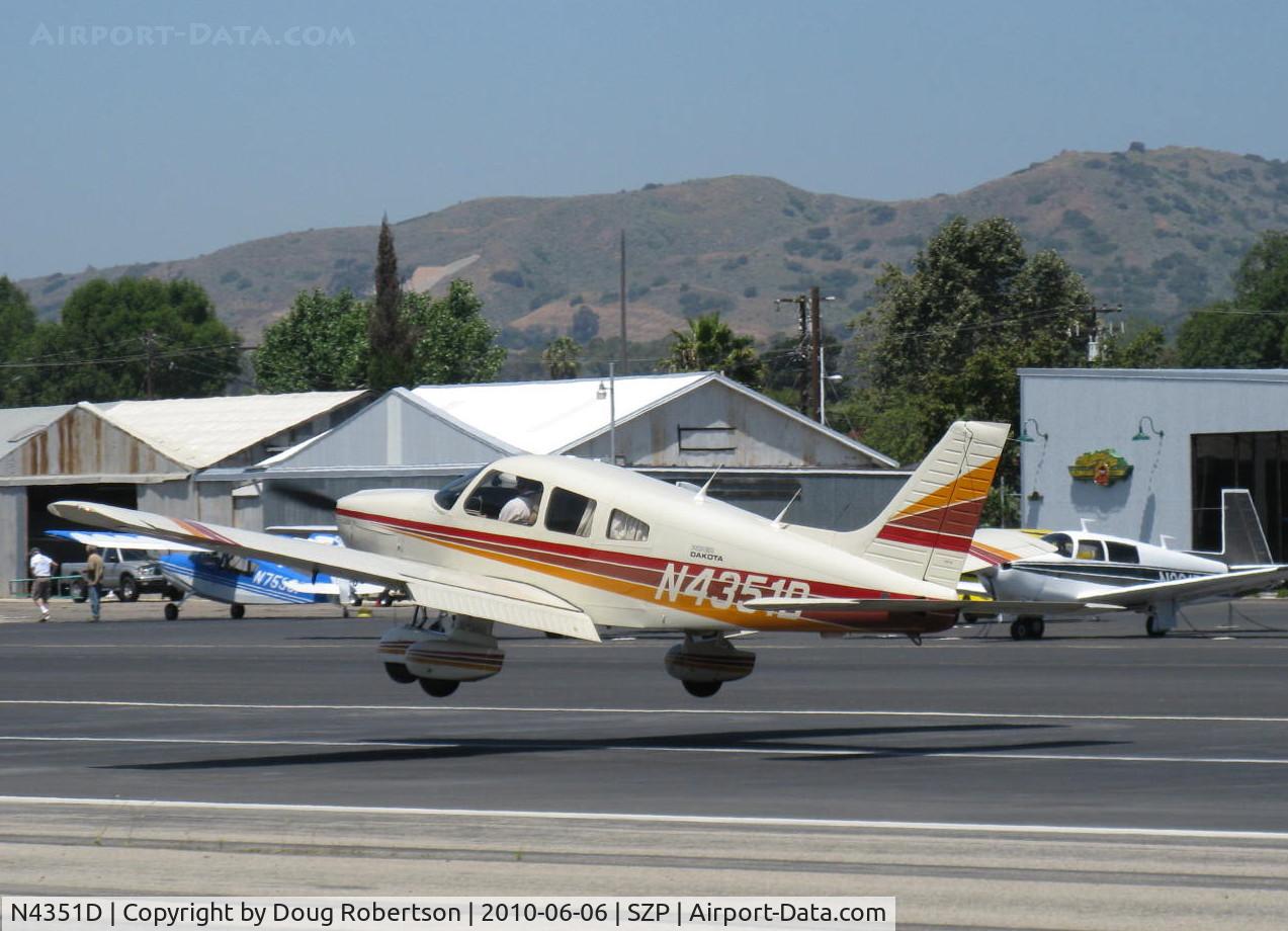 N4351D, 1984 Piper PA-28-236 Dakota C/N 28-8411016, 1981 Piper PA-28-236 DAKOTA, Lycoming O-540-J3A5D 235 Hp, landing Rwy 22