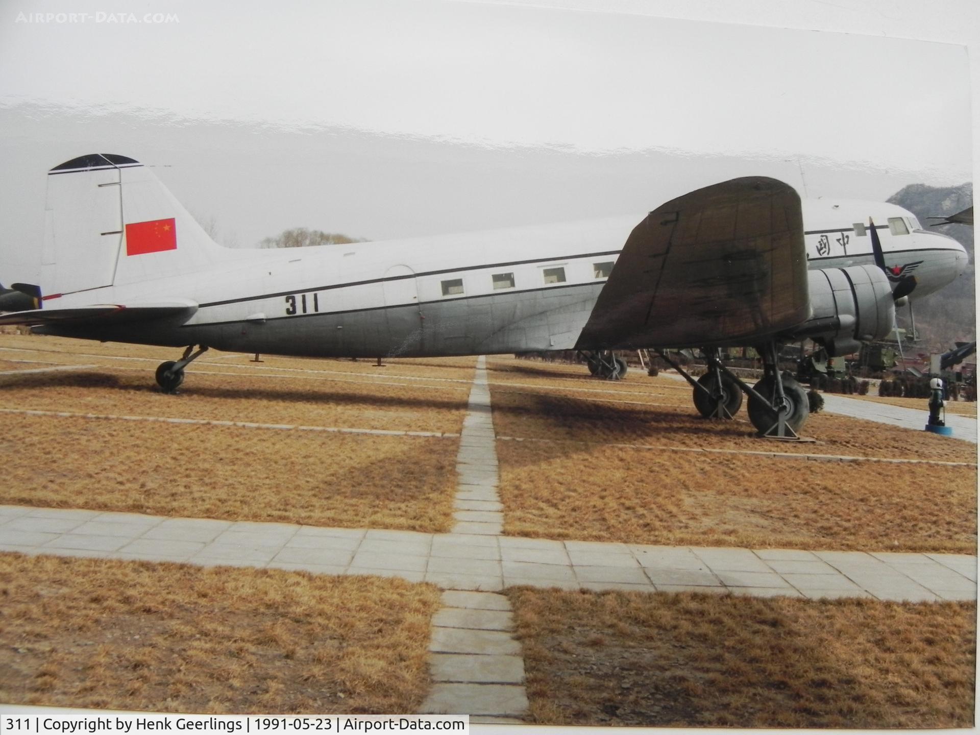 311, Lisunov Li-2 C/N 18439703, Peking , Datang Shan Museum.

Scan from photo taken in May 1991