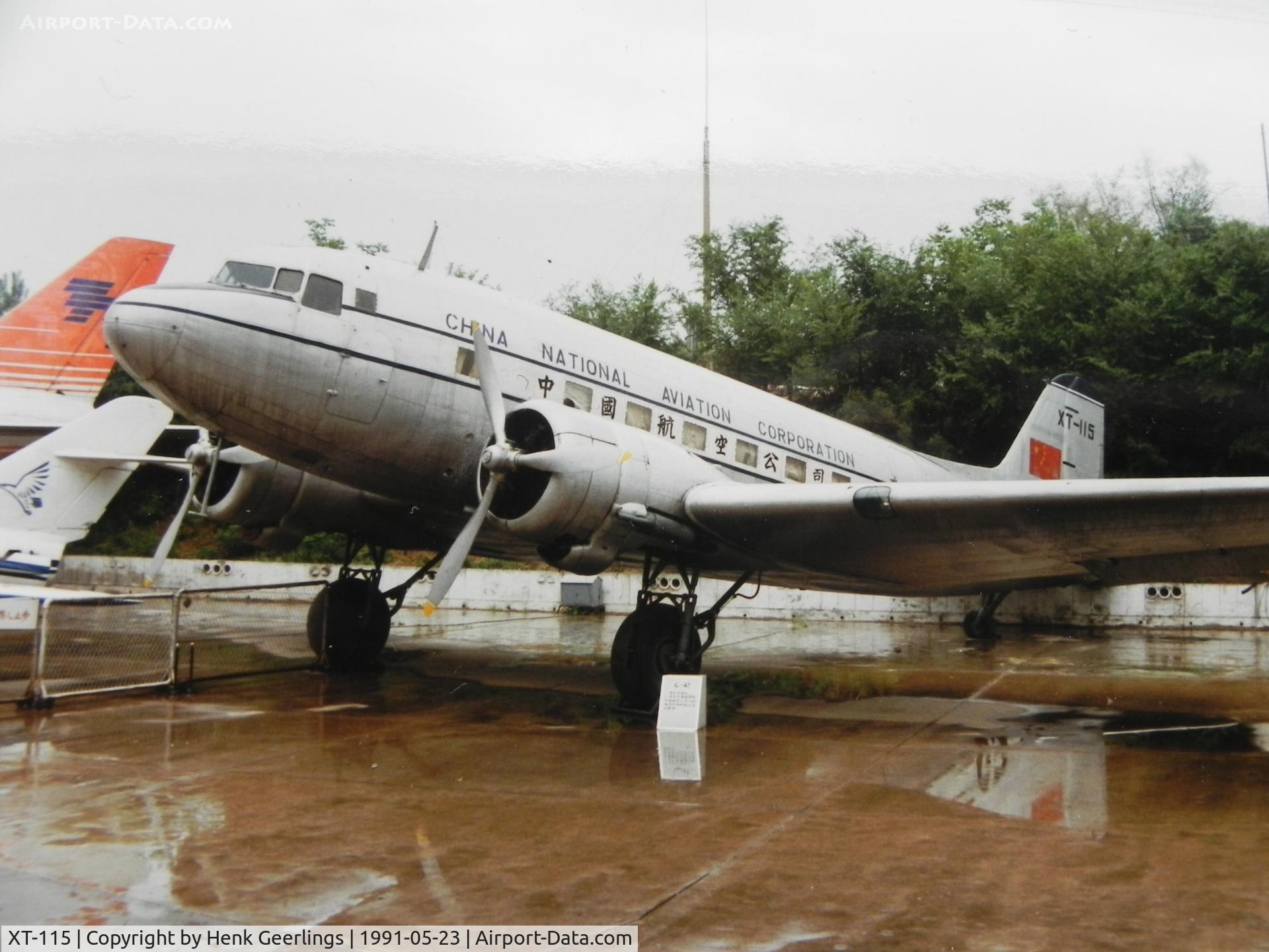 XT-115, Lisunov (Douglas) Li-2 (DC-3) C/N 38-79A1016, Peking , Datang Shan Museum.

Scan from photo taken in May 1991
