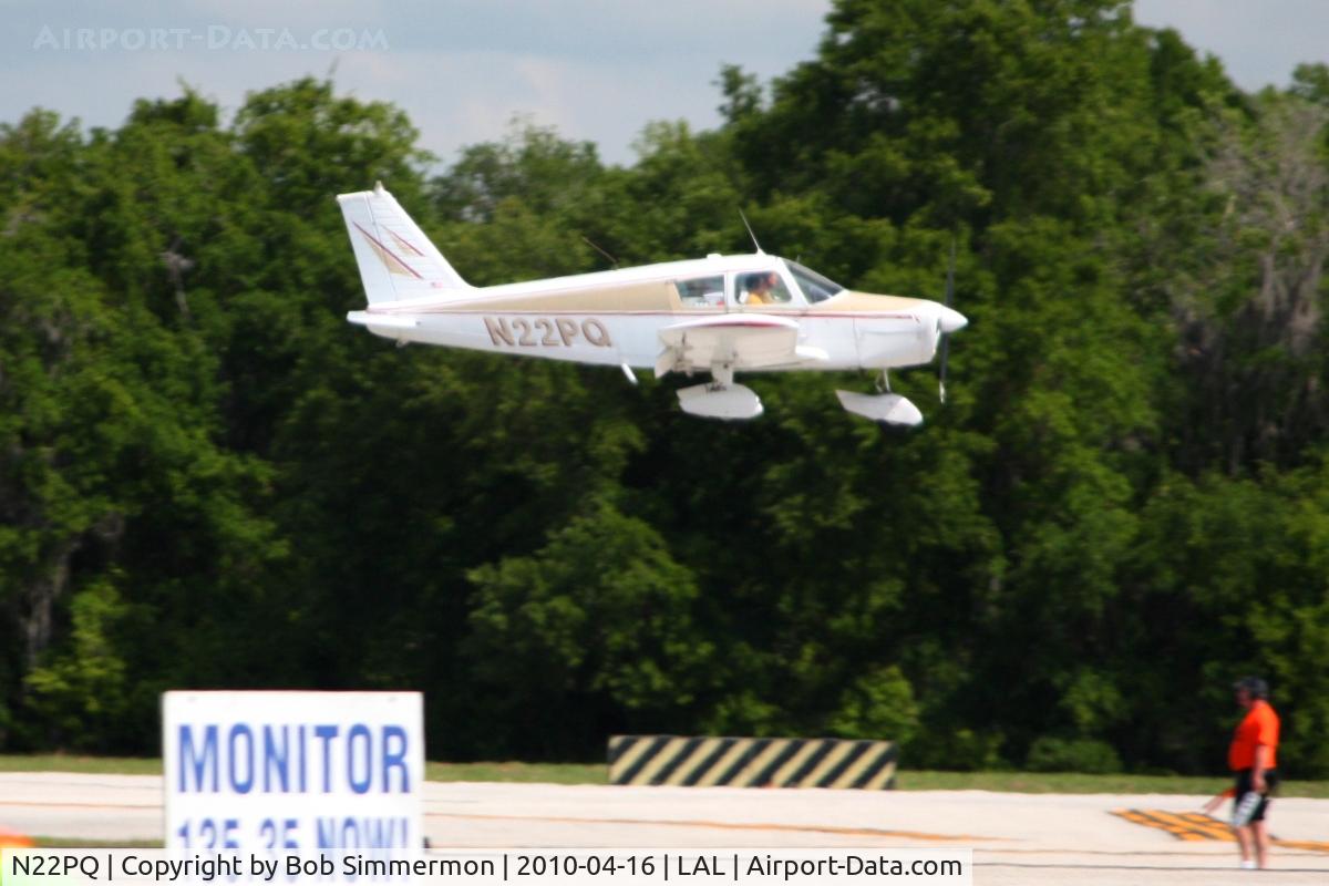 N22PQ, 1968 Piper PA-28-140 Cherokee C/N 28-24349, Arriving at Lakeland, Florida during Sun N Fun 2010.