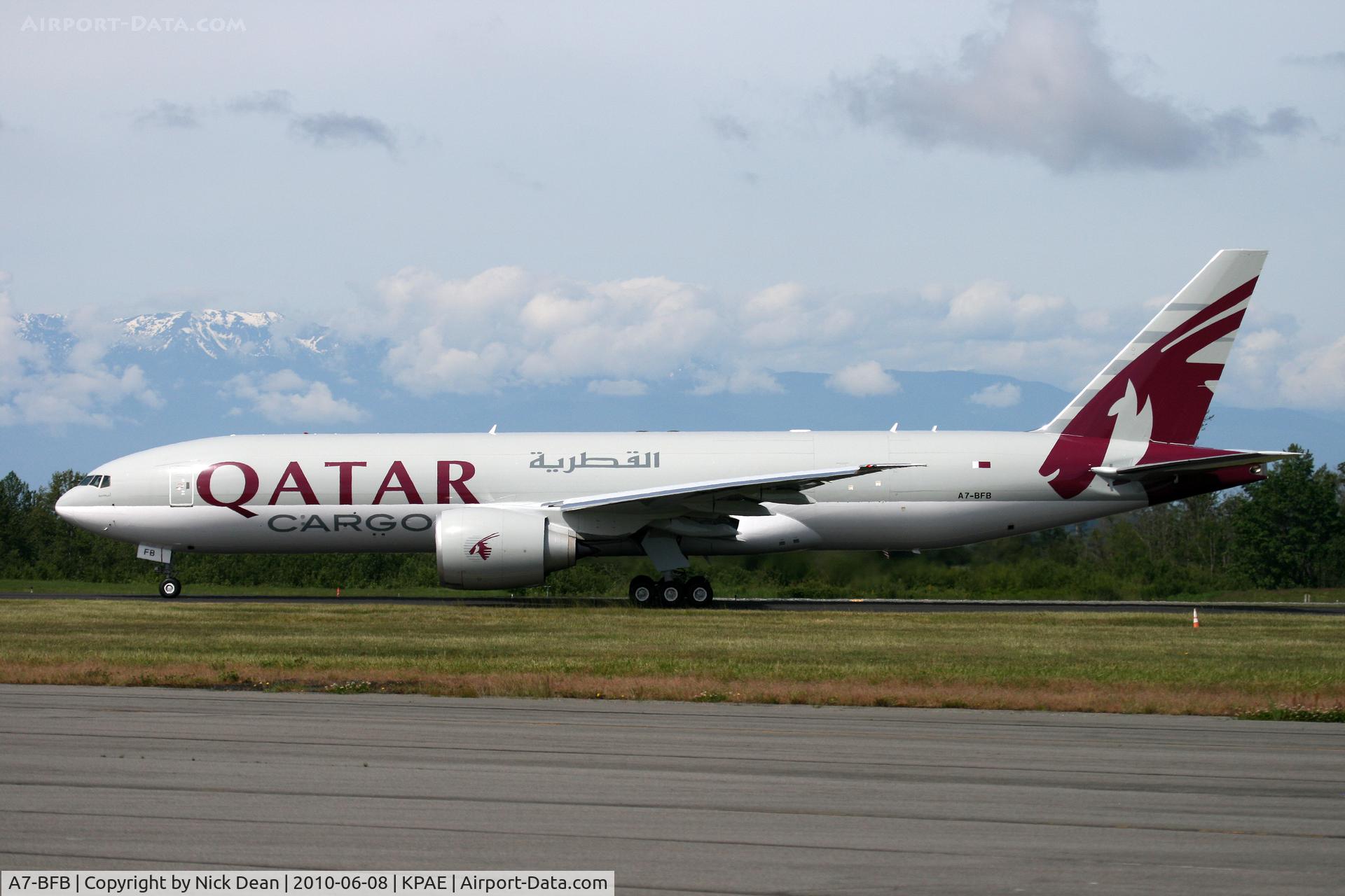A7-BFB, 2010 Boeing 777-FDZ C/N 36100, KPAE Boeing 112 taxying to 34L for departure