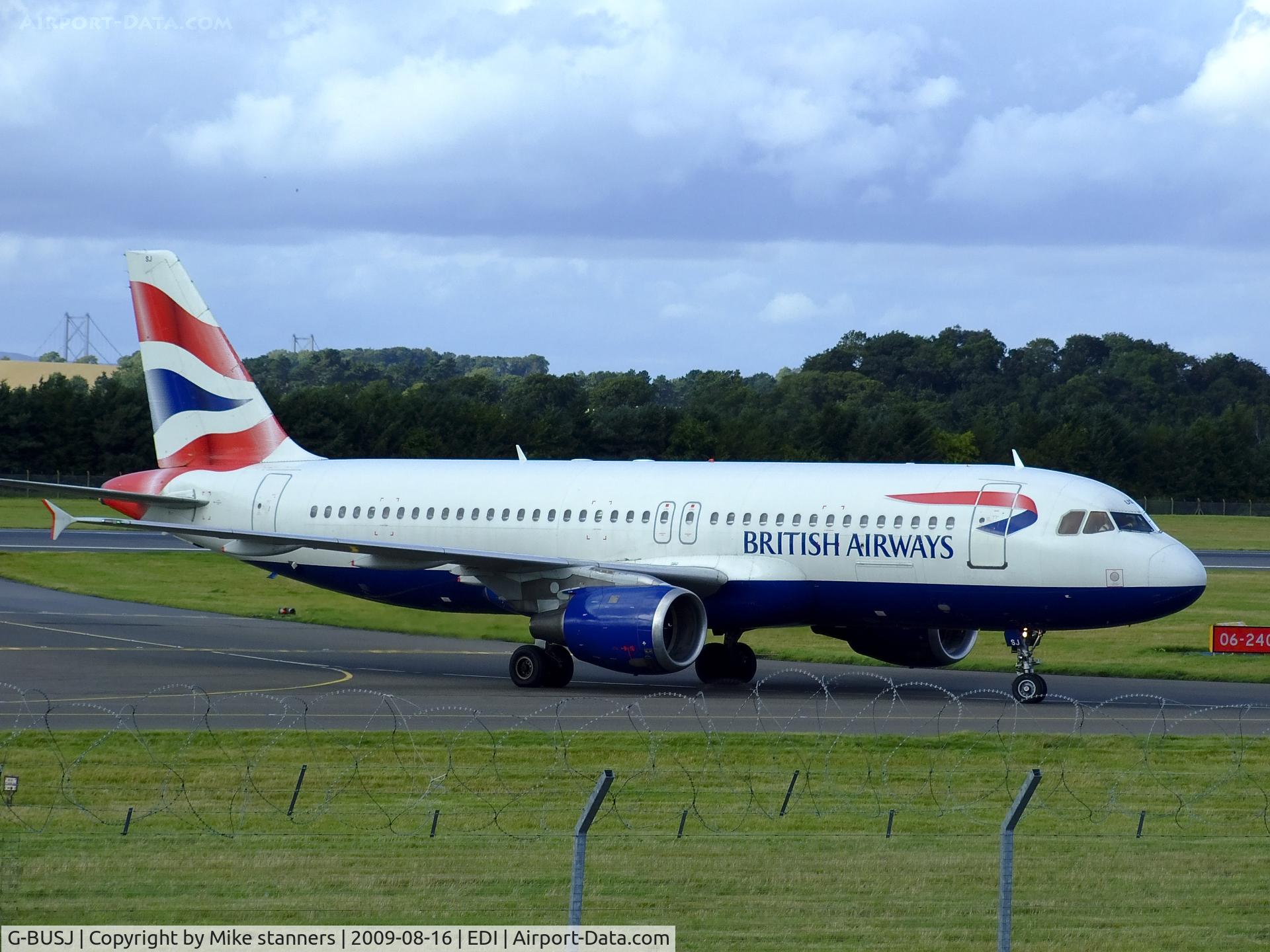 G-BUSJ, 1990 Airbus A320-211 C/N 109, British airways A320 Arrives at EDI From LHR