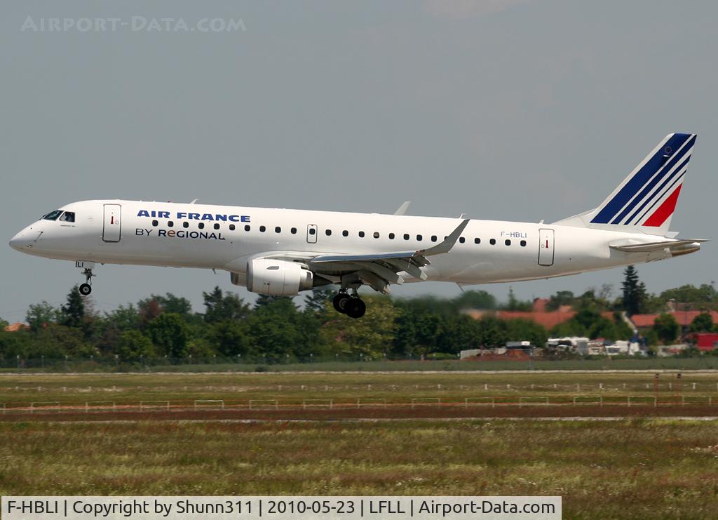 F-HBLI, 2009 Embraer 190LR (ERJ-190-100LR) C/N 19000298, Landing rwy 36L