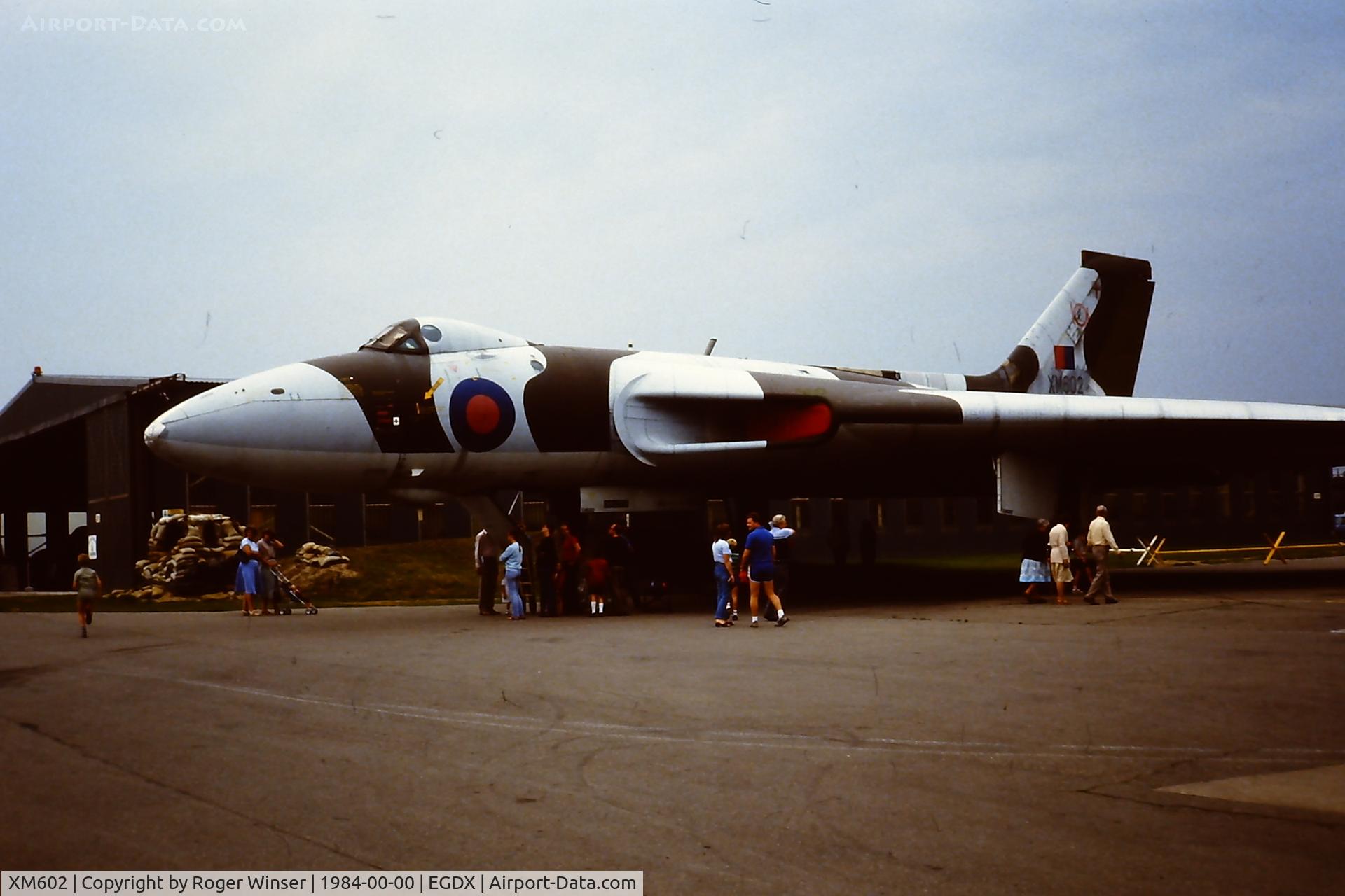XM602, 1963 Avro Vulcan B.2 C/N Set 66, Part of the Historic Aircraft Collection on display at the RAF St Athan Open Day in 1984.
