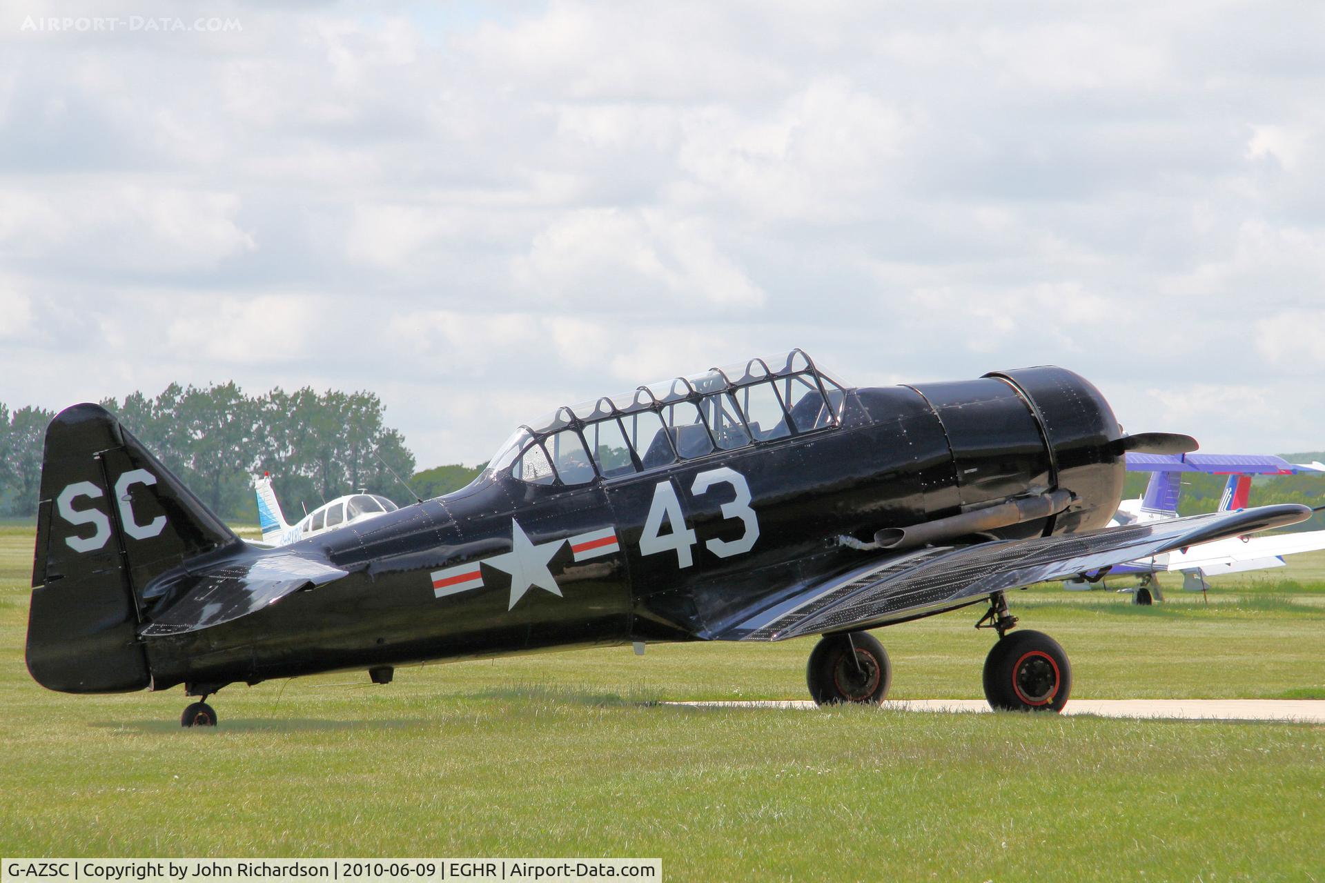 G-AZSC, 1943 Noorduyn AT-16 Harvard IIB C/N 14A-1363, At Goodwood