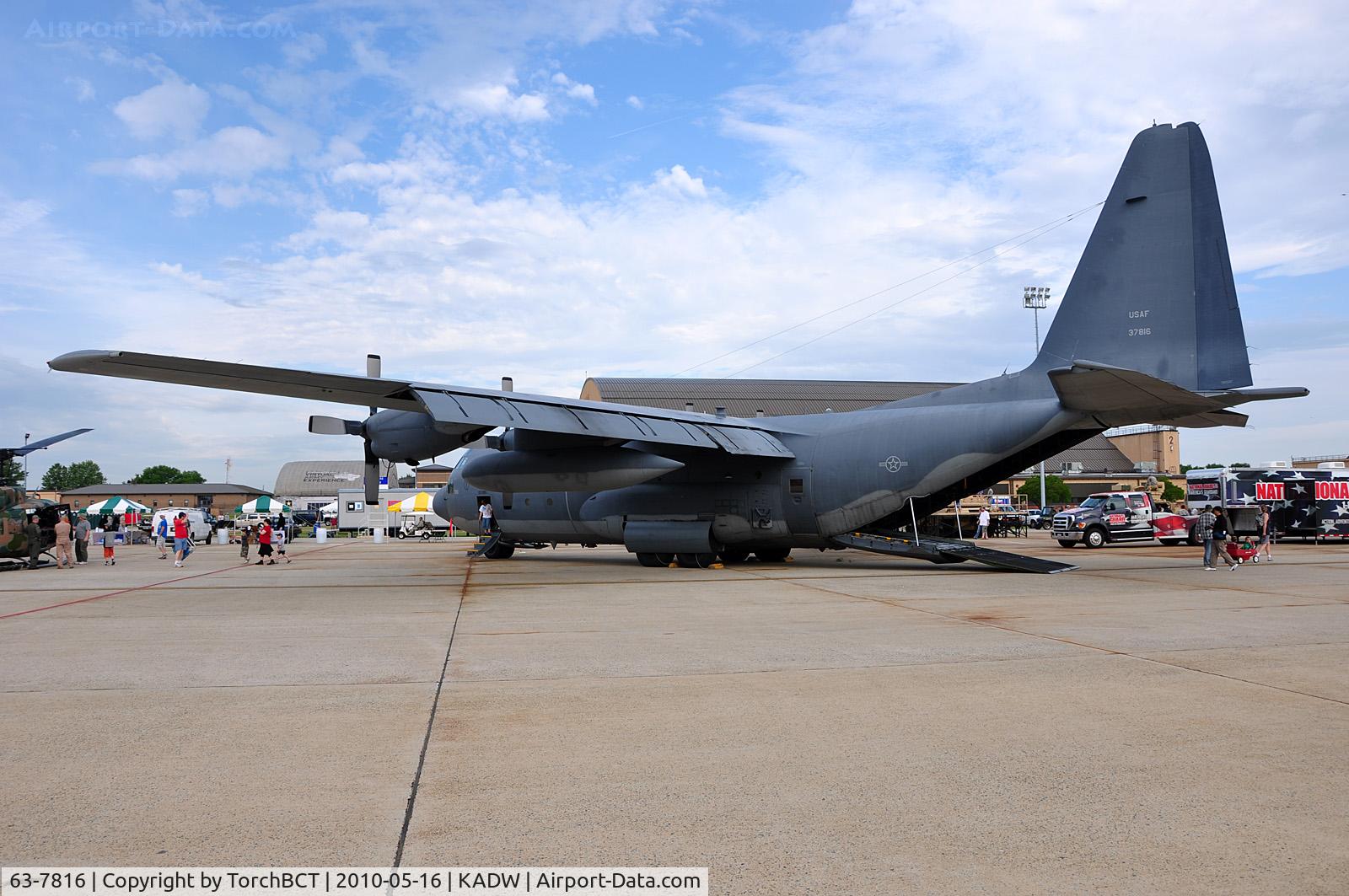 63-7816, 1963 Lockheed C-130E Hercules C/N 382-3894, C-130 converted to EC-130 on display at Andrews AFB Open House '10.