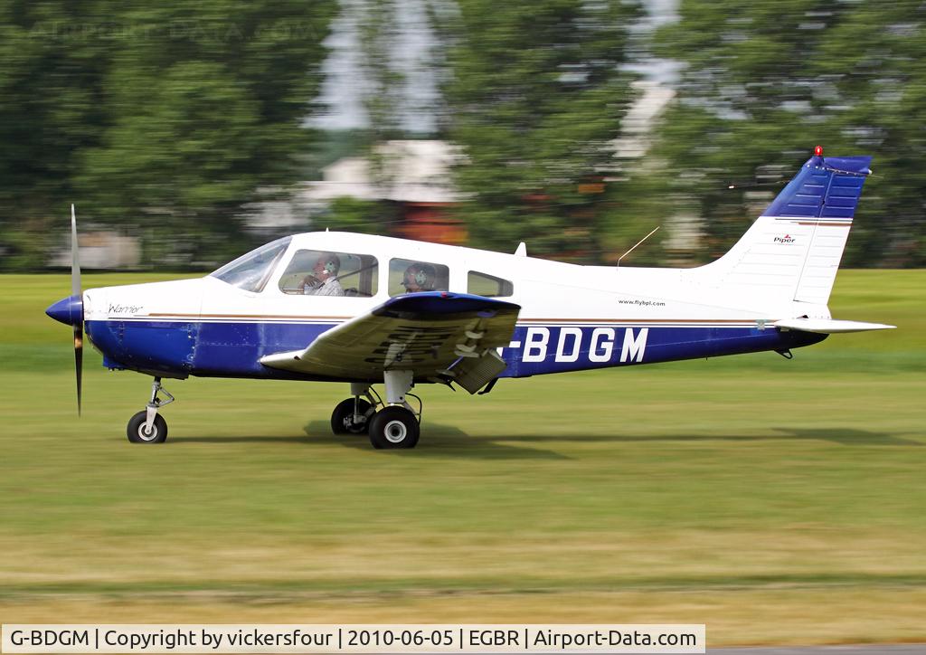 G-BDGM, 1974 Piper PA-28-151 Cherokee Warrior C/N 28-7415165, Privately operated. Breighton.
