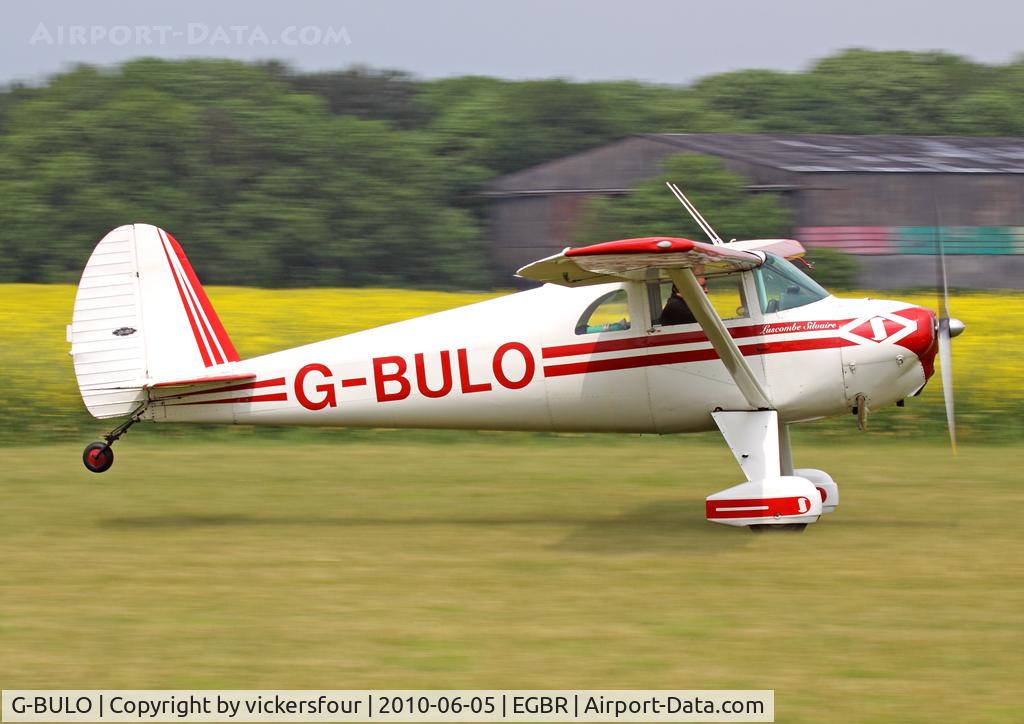 G-BULO, 1946 Luscombe 8F Silvaire C/N 4216, Privately operated. Breighton.