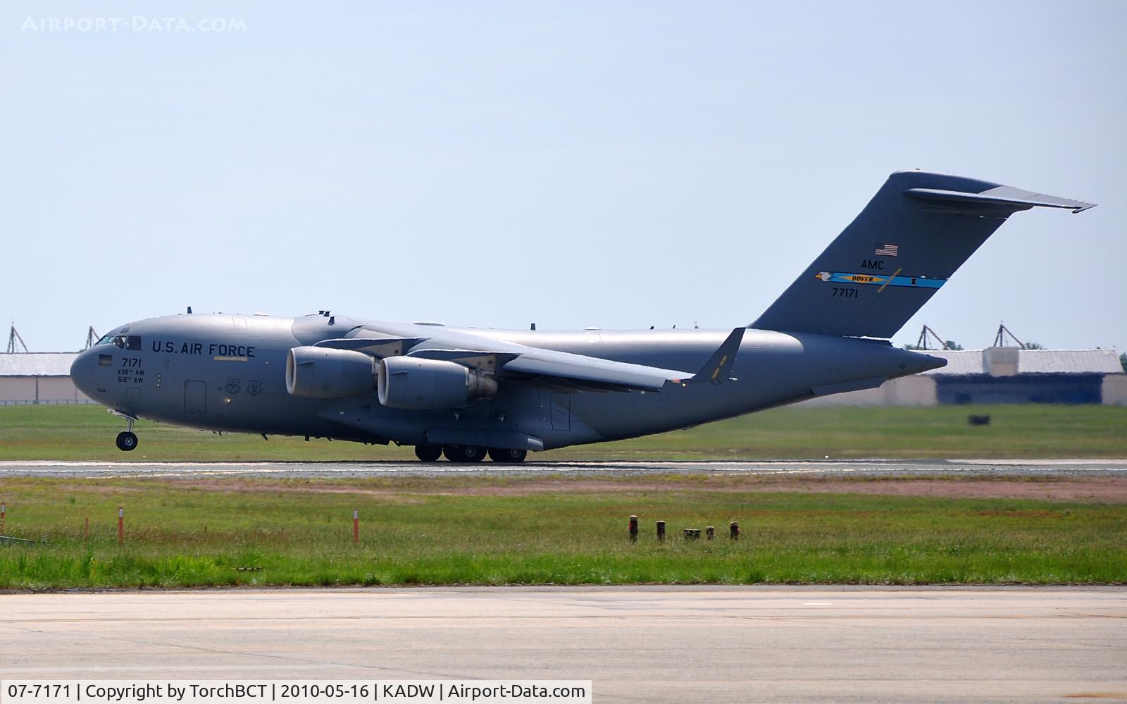 07-7171, Boeing C-17A Globemaster III C/N F-182/P-171, Dover-based Globemaster during demo at Andrews AFB Open House '10.