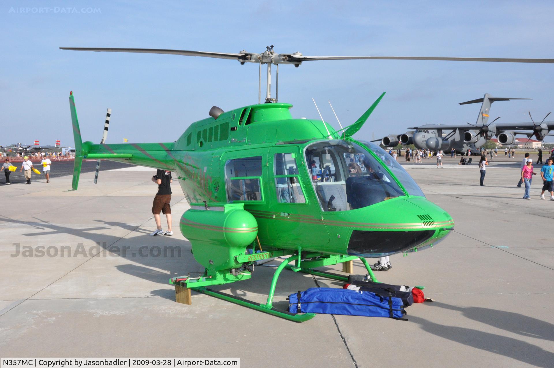N357MC, 1995 Bell 206B JetRanger C/N 4355, This Bell helicopter was available to view at the 2009 MacDill Air Show.