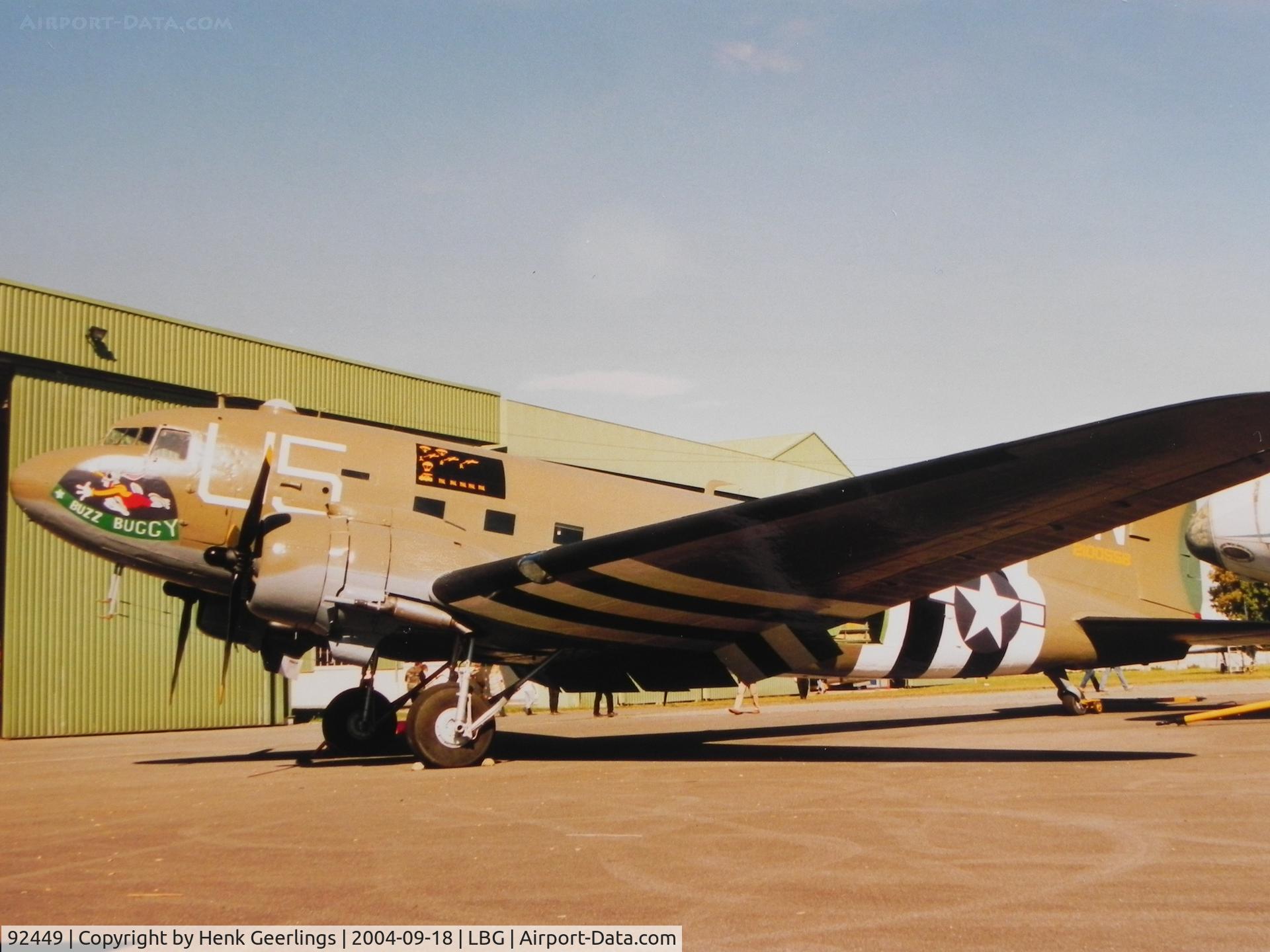 92449, Douglas C-47A Skytrain C/N 12251, French AF ; ex F-BEFB ; cs USAAF  as 2100558

Musee de L'aire - Le Bourget Airport

Scan from photo taken in Sep 2004