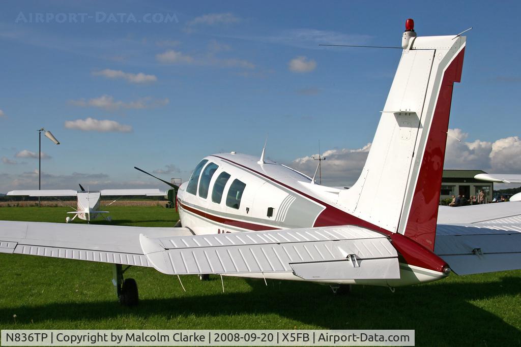 N836TP, 1984 Beech A36 Bonanza 36 C/N E=2124, Beech A36 Bonanza at Fishburn Airfield, UK in 2008.