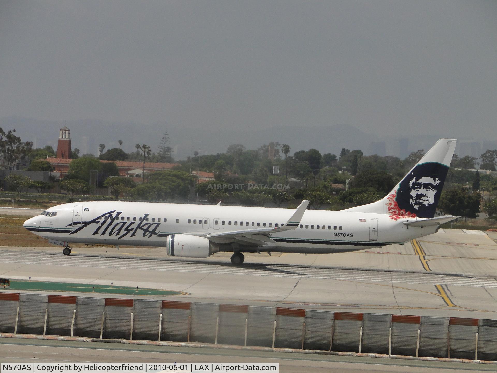 N570AS, 2007 Boeing 737-890 C/N 35185, Awaiting clearence for take off