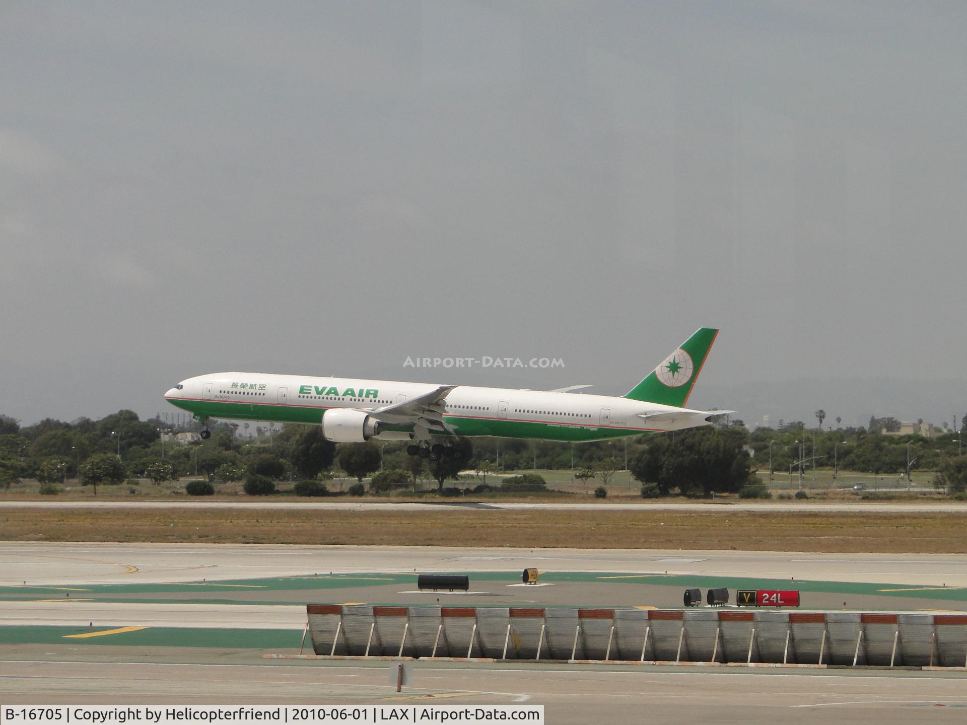 B-16705, 2006 Boeing 777-35E/ER C/N 32645, Landing on runway 24R