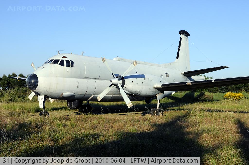 31, Breguet 1150 Atlantic C/N 31, Atlantic gate guard in de twilight of the day. Picture was taken around 20.00 hours.