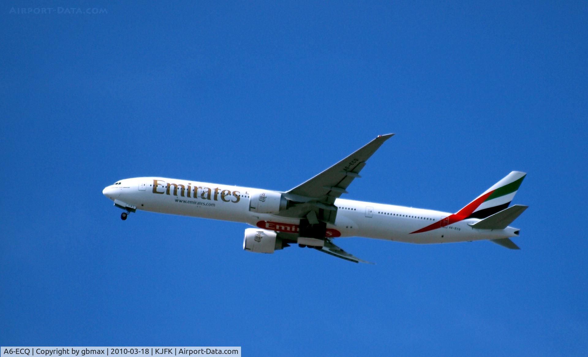 A6-ECQ, 2009 Boeing 777-36H/ER C/N 35588, Emirates going to JFK
