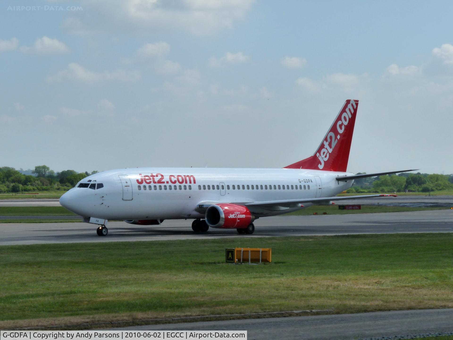G-GDFA, 1988 Boeing 737-3G7 C/N 24011, Arriving at Manchester