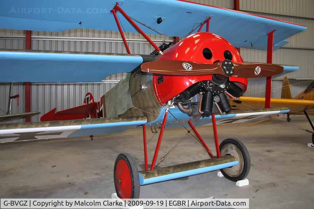 G-BVGZ, 1994 Fokker Dr.1 Triplane Replica C/N PFA 238-12654, Fokker DR-1 Triplane replica at Breighton Airfield in 2009.
