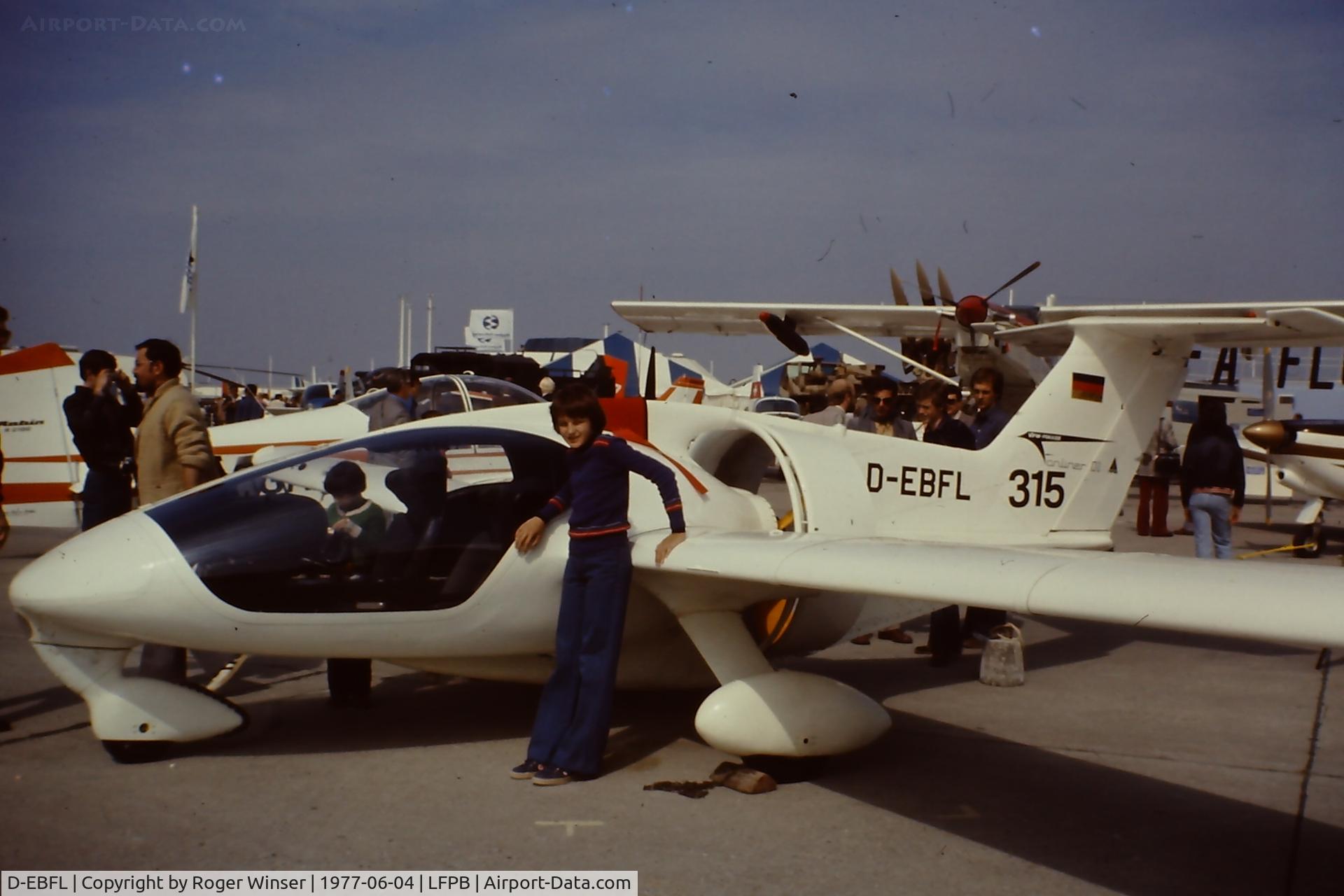 D-EBFL, RFB Fanliner C/N 01, Show #315. At the Paris Air Show. Le Bourget 1977