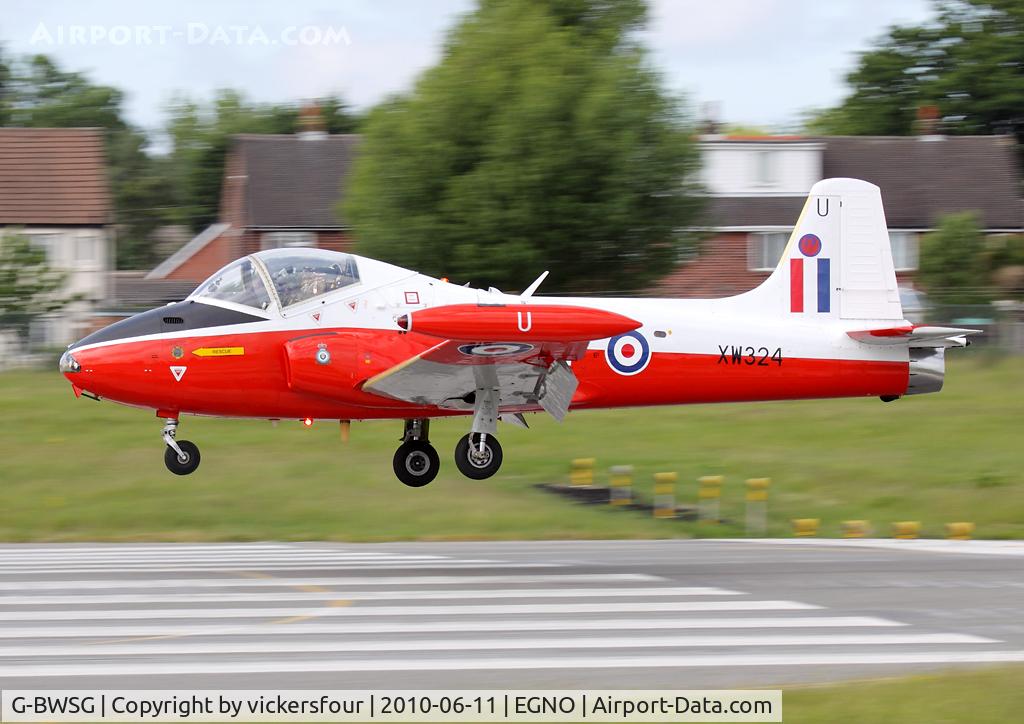 G-BWSG, 1970 BAC 84 Jet Provost T.5 C/N EEP/JP/988, Jet Provost T5B wearing RAF markings XW324 and its 6 FTS code 'U'.