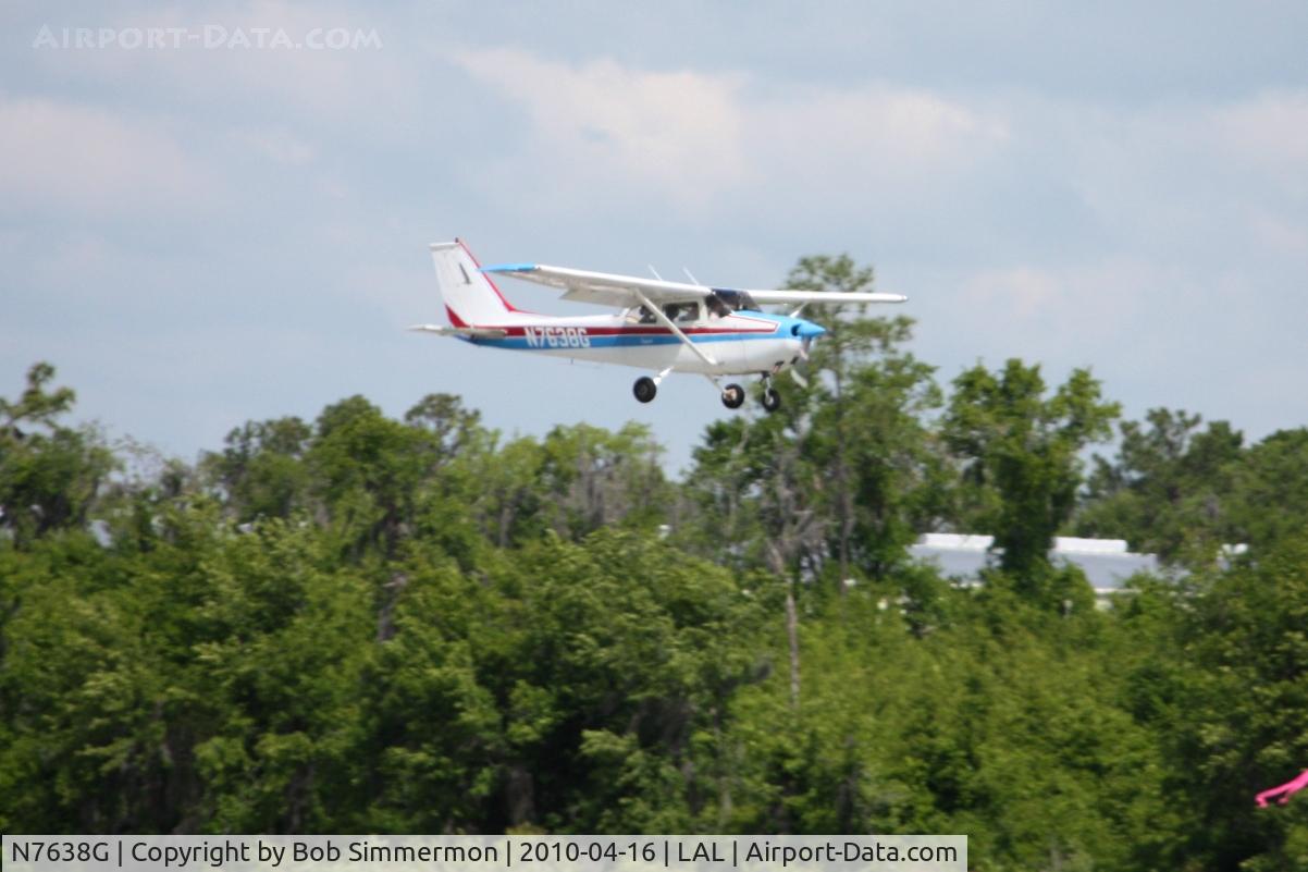 N7638G, 1970 Cessna 172L C/N 17259338, Arriving at Lakeland, Florida during Sun N Fun 2010.