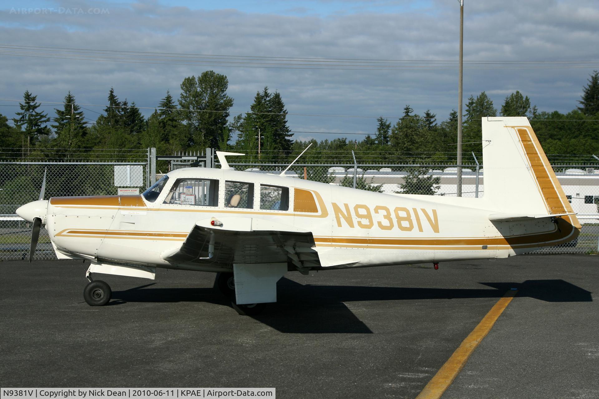 N9381V, 1969 Mooney M-20G Statesman C/N 700002, KPAE