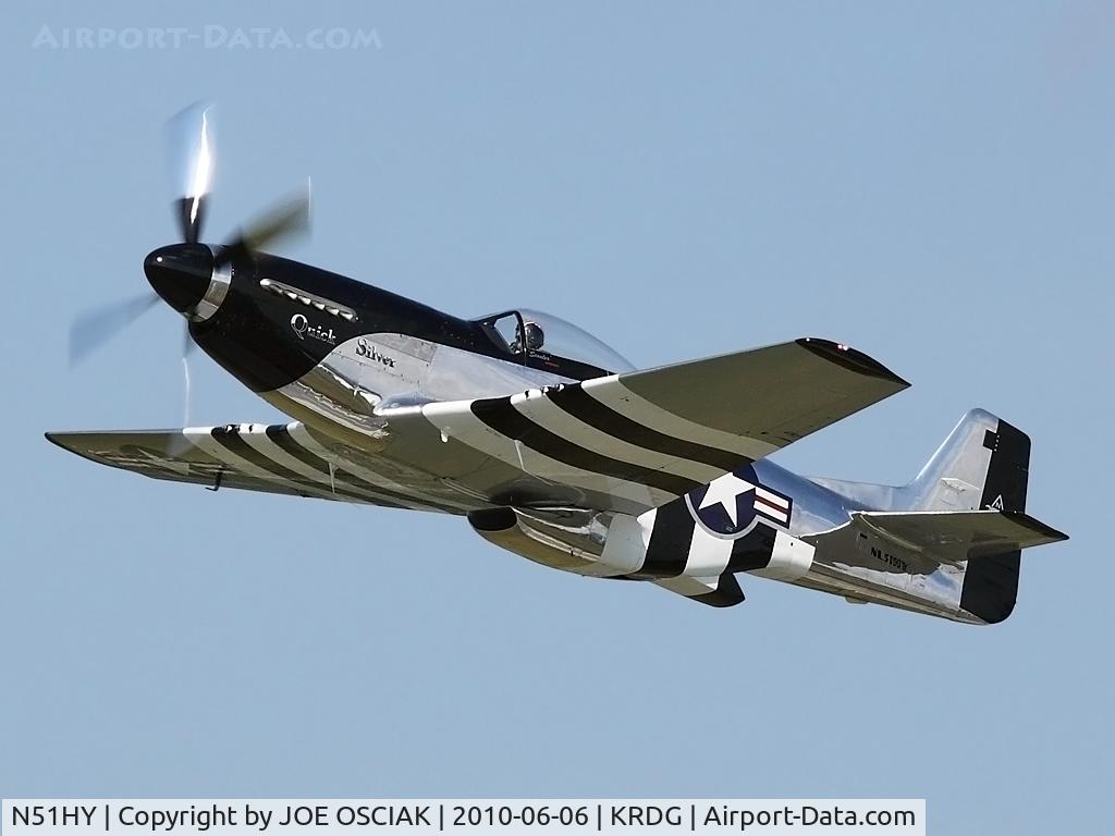 N51HY, 1944 North American P-51D Mustang C/N 124-48192, Flying at KRDG