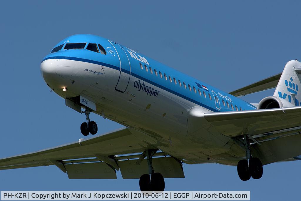 PH-KZR, 1995 Fokker 70 (F-28-0070) C/N 11551, On approach to Liverpool 'John Lennon' Airport.