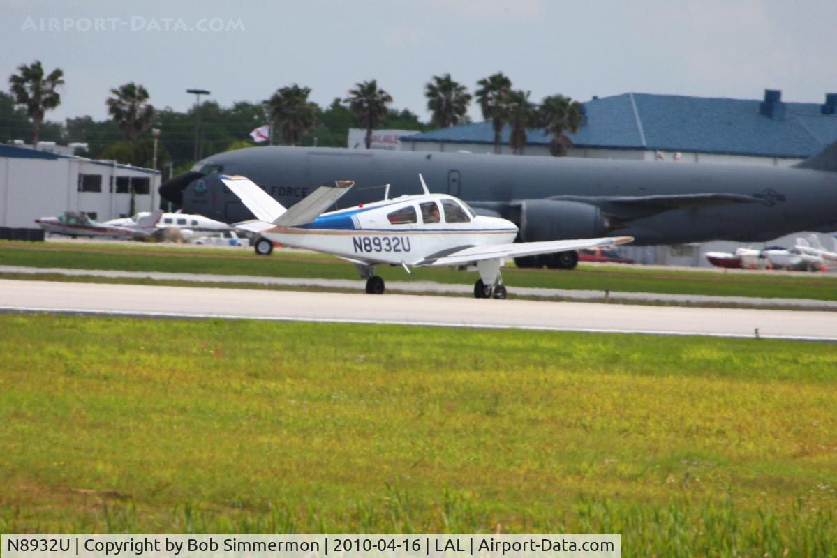 N8932U, 1965 Beech S35 Bonanza C/N D-7921, Departing at Lakeland, Florida during Sun N Fun 2010.