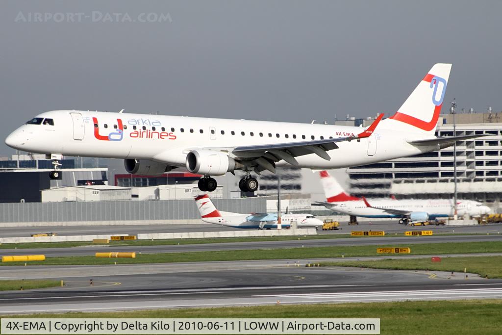 4X-EMA, 2008 Embraer 195LR (ERJ-190-200LR) C/N 19000172, Arkia