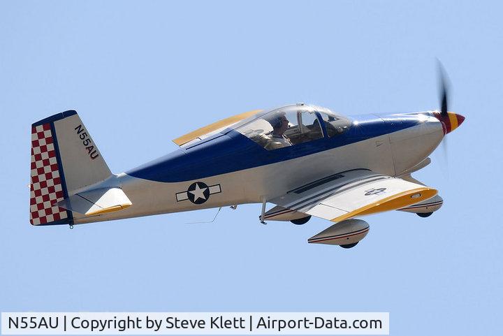 N55AU, 2003 Vans RV-6A C/N 60537, 55AU departing Chino