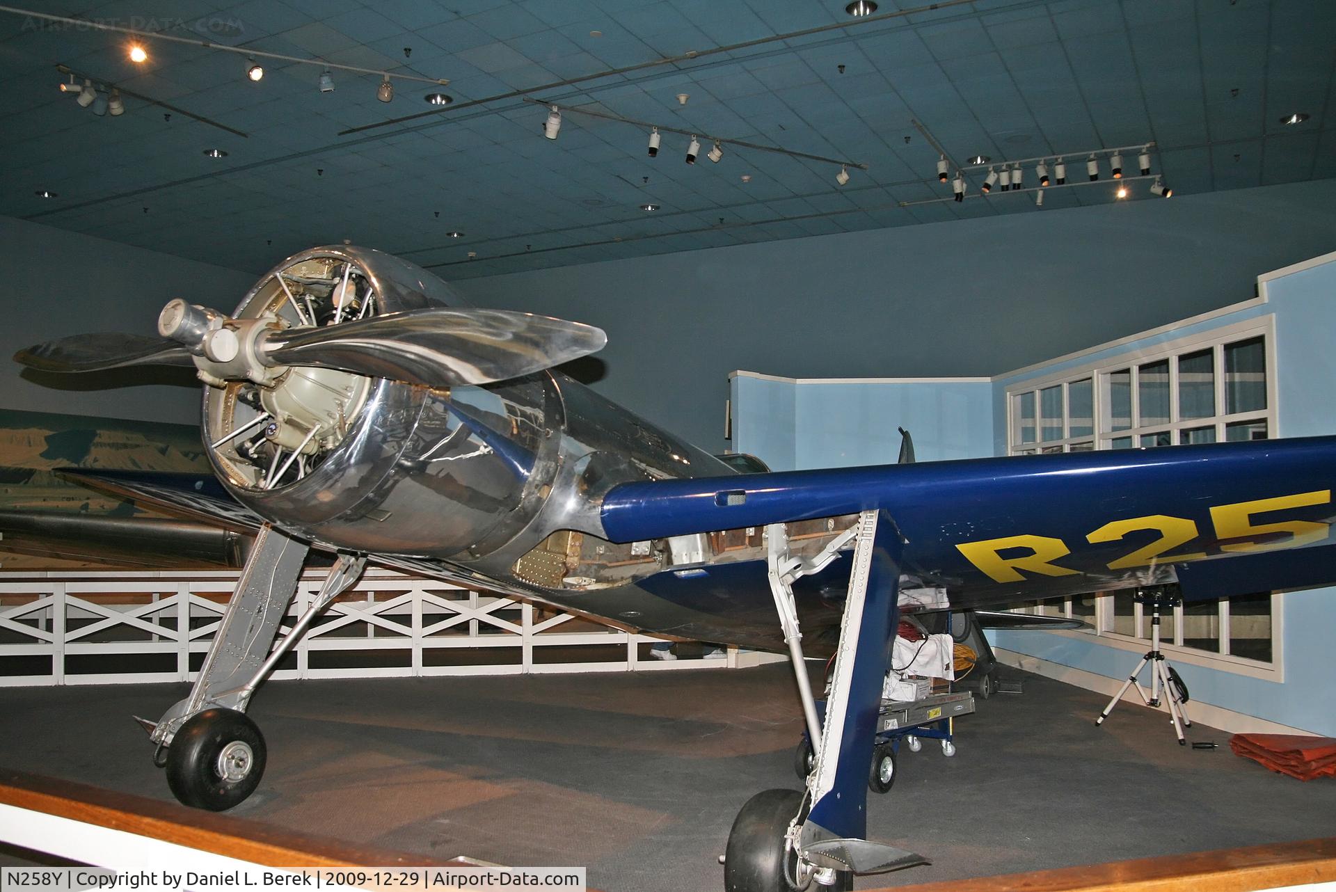 N258Y, 1935 Hughes H-1 C/N 1, This is the original racer in which Howard Hughes broke the U.S. transcontinental record.  She is on display at the NASM in Washington, DC.