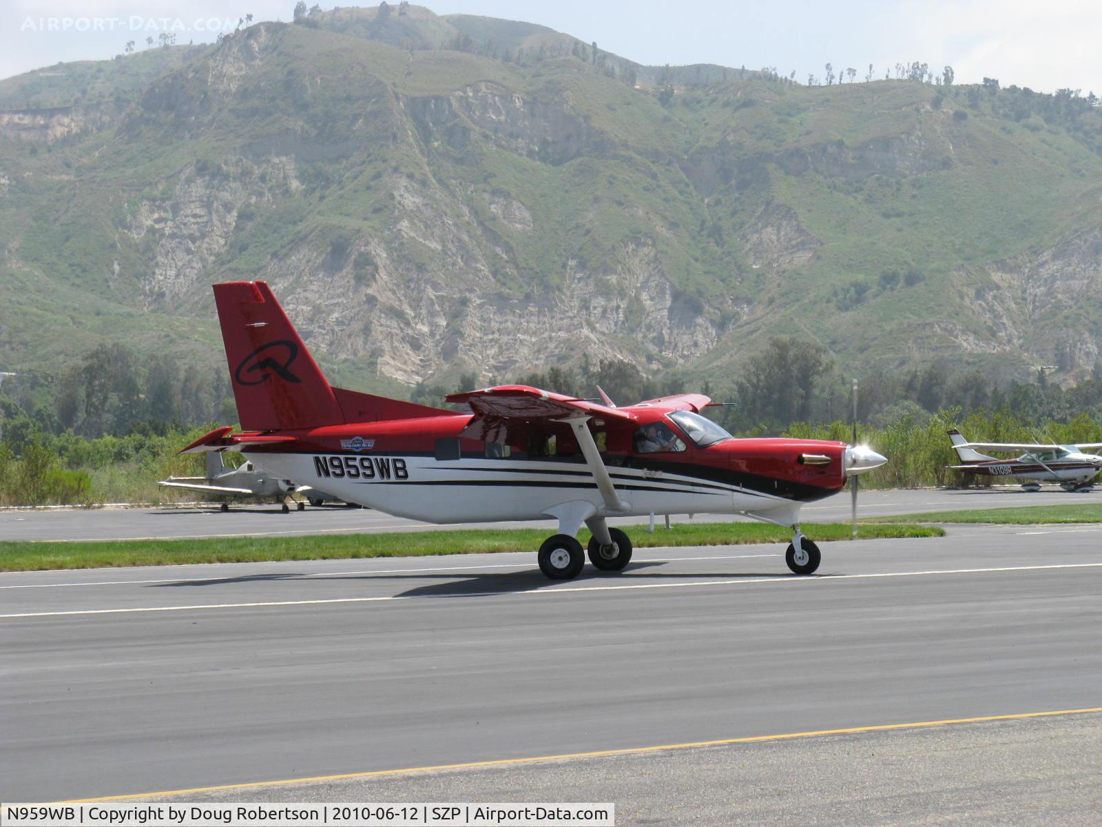 N959WB, 2009 Quest Kodiak 100 C/N 100-0016, 2009 Quest Aircraft KODIAK 100, P&W(Canada)PT6A-34 750 shp, taxi off the active after STOL landing using reversible pitch prop during touchdown roll-IMPRESSIVE!