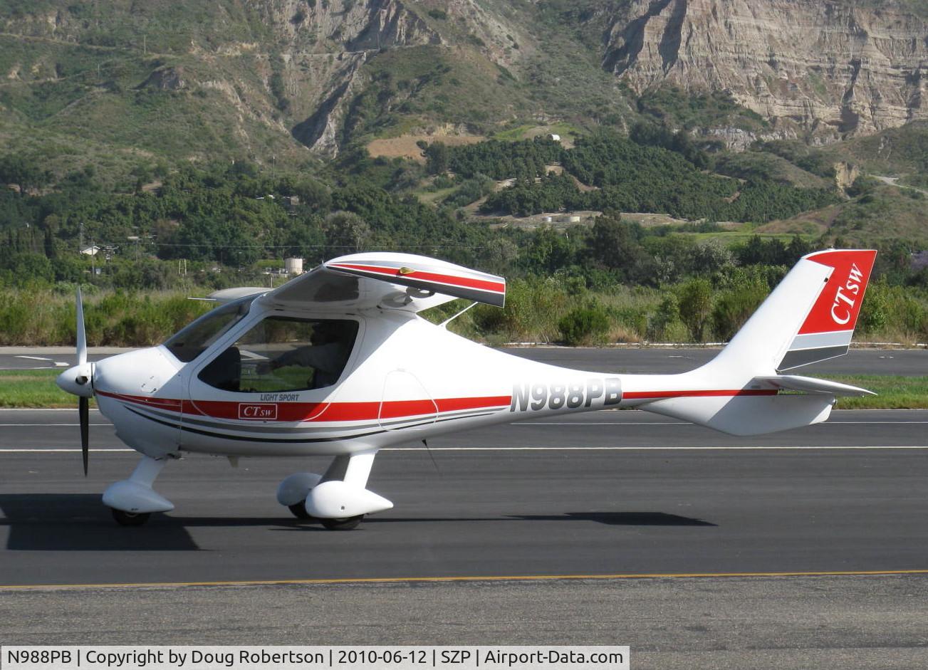 N988PB, 2005 Flight Design CTSW C/N 05-03-03, 2005 Flight Design Gmbh CTSW, Rotax 912 100 Hp, taxi